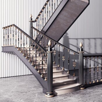 现代铁艺楼梯