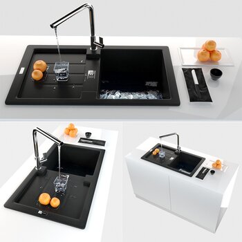 现代厨柜3d模型