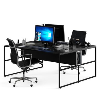 现代办公桌椅组合3d模型