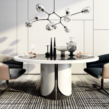 现代餐桌椅3d模型