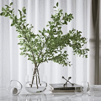 现代花瓶植物3d模型