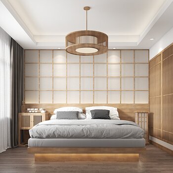日式卧室3d模型