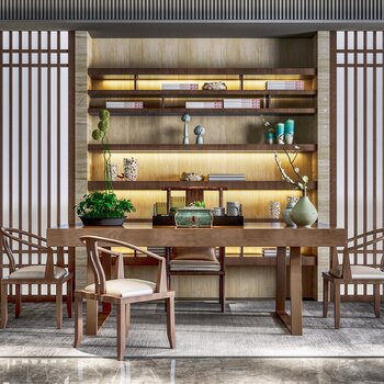 新中式茶室书房