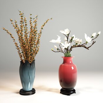 中式花瓶摆件3d模型