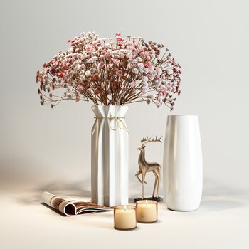 花瓶花艺装饰摆件3d模型