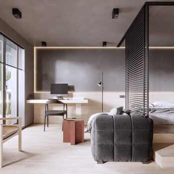 现代单身公寓3d模型