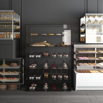 现代面包保鲜柜展示柜