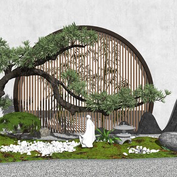 新中式景观小品