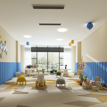 现代儿童娱乐室3d模型