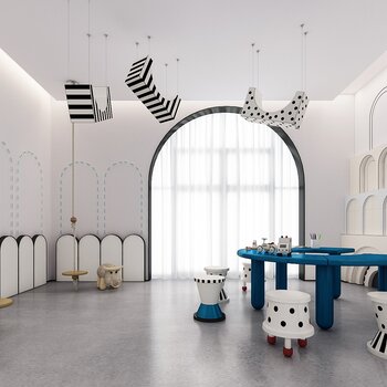 璞辉设计 现代儿童娱乐室3d模型