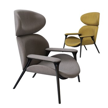 现代布艺单人休闲椅3d模型