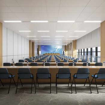 现代会议室3d模型