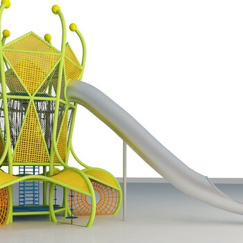 现代游乐场滑梯3d模型