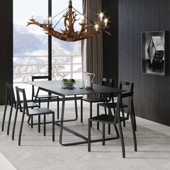 现代简约餐桌椅组合3d模型