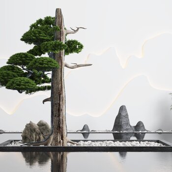 新中式景观松树3d模型