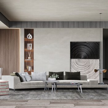 意大利 米洛提 Minotti 现代客厅3d模型