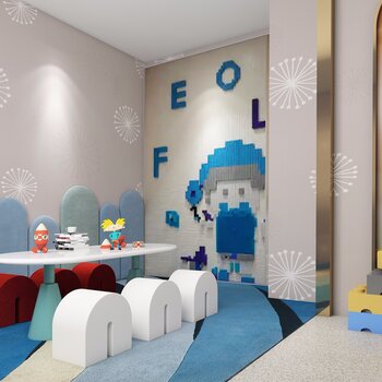 G&K桂睿诗设计 现代售楼处儿童娱乐区3d模型