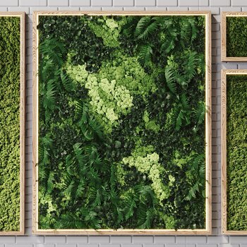 北欧苔藓植物墙3d模型