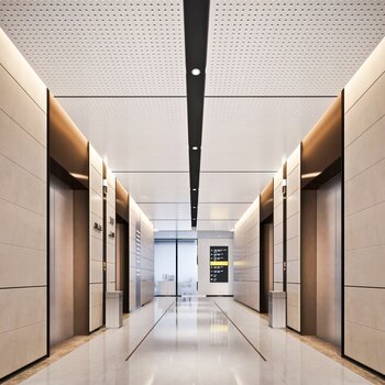 现代电梯间