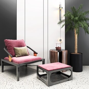 新中式沙发茶几组合3d模型