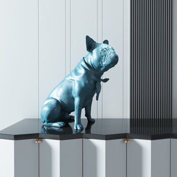 现代狗狗雕塑