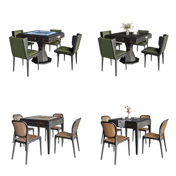 新中式麻将桌餐桌椅组合