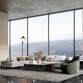 意大利 米洛提 Minotti 现代客厅3d模型