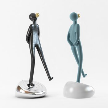 现代人物雕塑3d模型