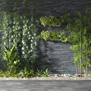新中式风格植物墙