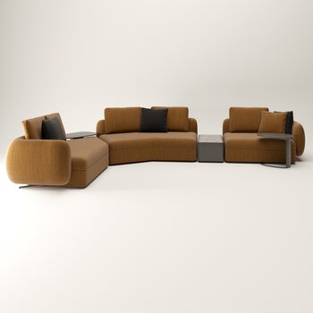 意大利 Poliform 现代布艺沙发3d模型