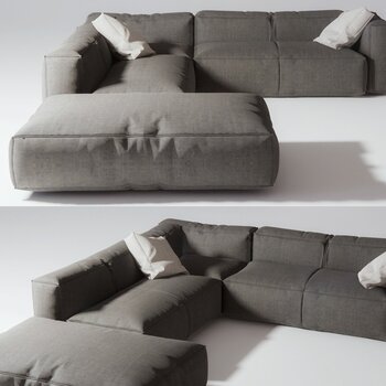 现代L形沙发
