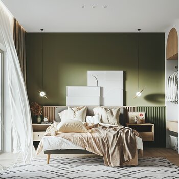 北欧卧室3d模型