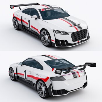 奥迪TT clubsport turbo2017 奥迪汽车3d模型
