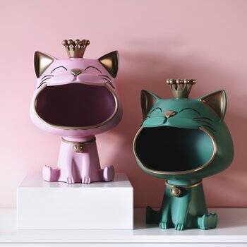 现代大嘴猫雕塑装饰摆件3d模型