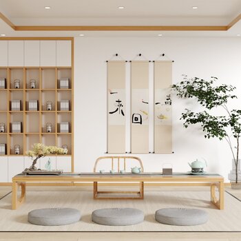 日式茶室su模型