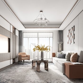 赛拉维设计 现代客厅3d模型