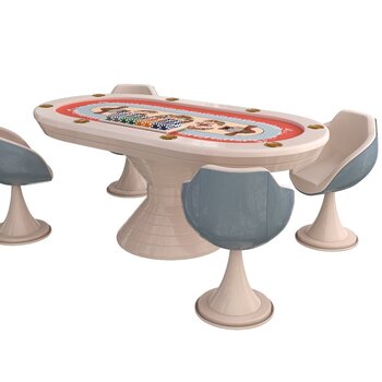 VISMARA DESIGN 现代棋牌桌椅组合3d模型