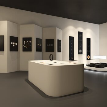 现代展览展厅3d模型