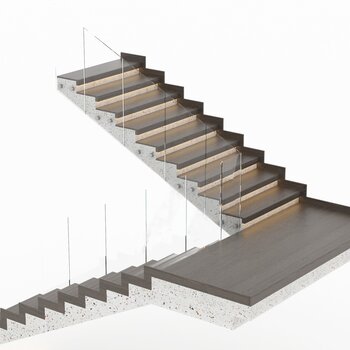 现代风格楼梯3d模型