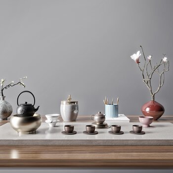 新中式茶具摆件 