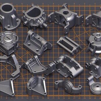 现代机械零件 3d模型