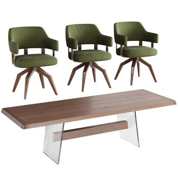 natuzzi 现代餐桌椅3d模型
