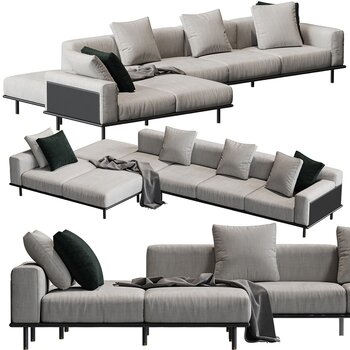 意大利 Meridiani 现代多人沙发3d模型
