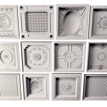 欧式天花吊顶3d模型