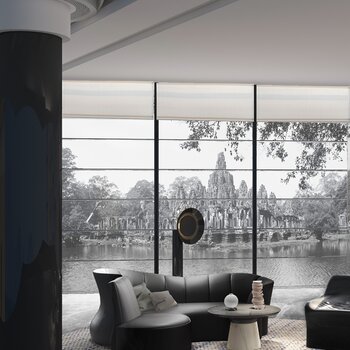 纳沃设计 现代售楼处休息区3d模型