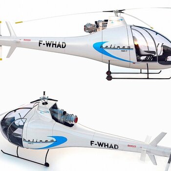  现代直升飞机3d模型