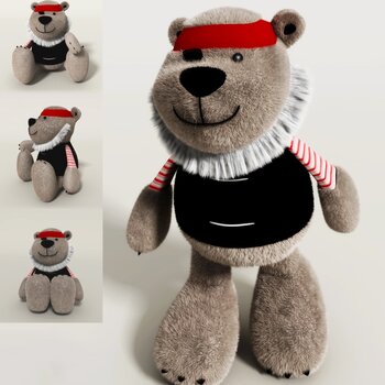 现代泰迪海盗熊玩偶