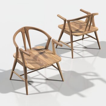 JIANMO 简末 现代木制骨椅3d模型