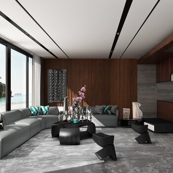 ArtHouse  现代轻奢客厅3d模型