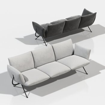 magis 现代三人沙发3d模型
